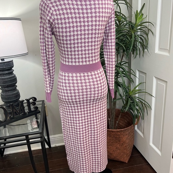SHEIN Houndstooth Sweater Dress Purple Women Size Small - Picture 6 of 7
